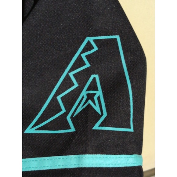 Arizona Diamondbacks AZ DBacks Teal Black Serpientes Jersey Baseball M - Picture 3 of 4